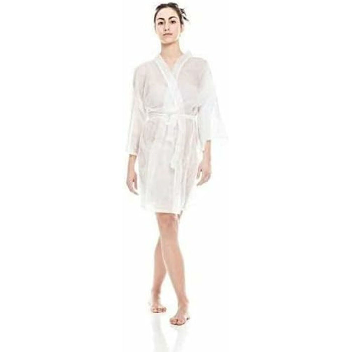 Kymono de Peluquería PREMIUM 10 Kimonos Desechables Blanco
