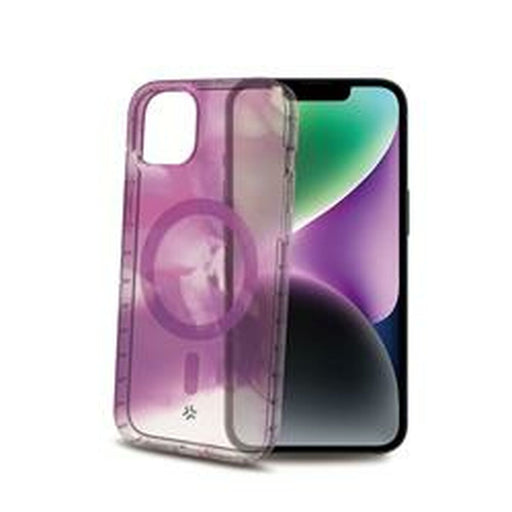 Protection pour téléphone portable Celly iPhone 15 Violet Transparent