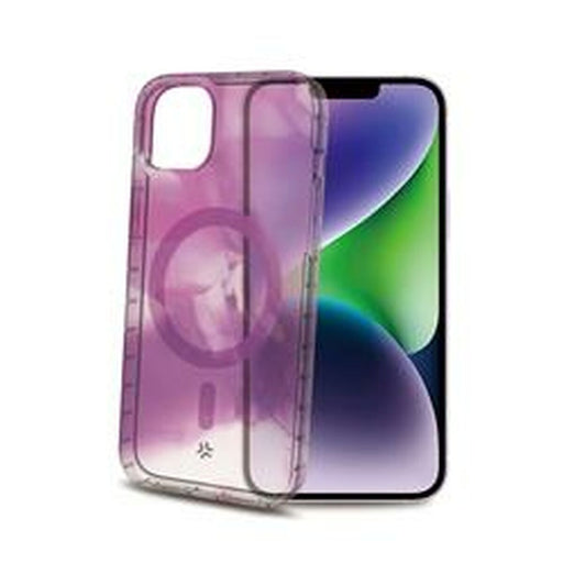 Protection pour téléphone portable Celly iPhone 15 Plus Violet Transparent