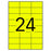 Adhesive labels Apli 100 Sheets fluoride 70 x 37 mm Yellow