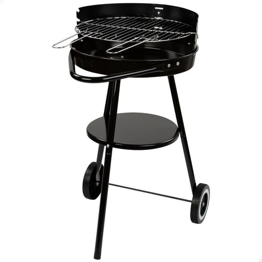 Coal Barbecue with Wheels Aktive Aluminium Enamelled Metal textilene 42 x 76,5 x 42 cm Black