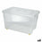 Storage Box with Wheels With lid Transparent 60 L (6 Units)