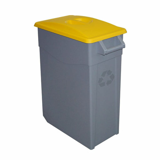 Cubo de Basura para Reciclaje Denox 65 L Amarillo