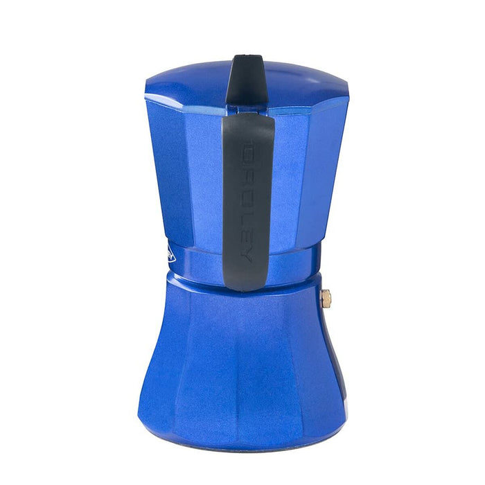 Italian Coffee Pot Oroley Petra 9 Cups Blue Aluminium
