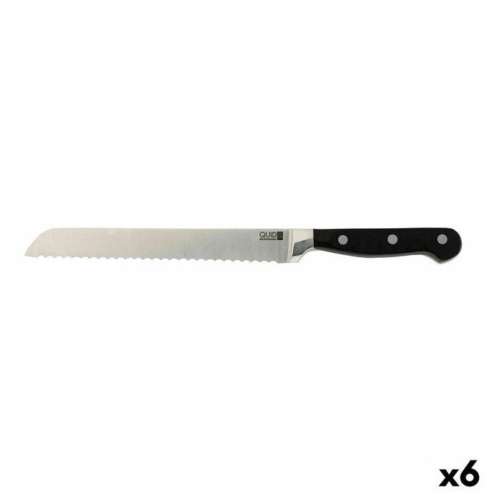 Cuchillo para Pan Quid Professional Inox Chef Black Metal 20 cm (Pack 6x)