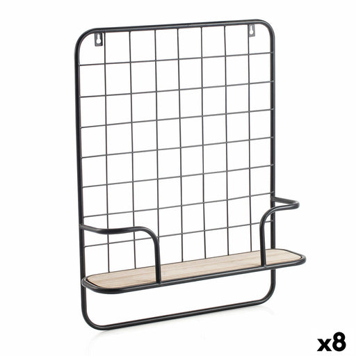 Shelves Vinthera Moa Steel Black Metal 42,5 x 12 x 56 cm (8 Units)