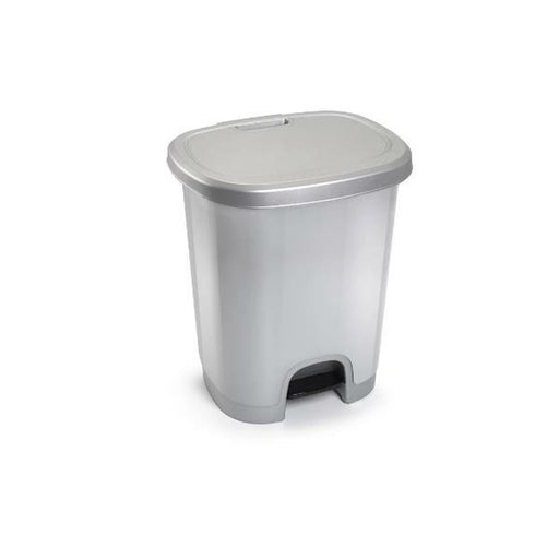Waste bin with pedal Plastic Forte 1206112 Grey Plastic 27 L