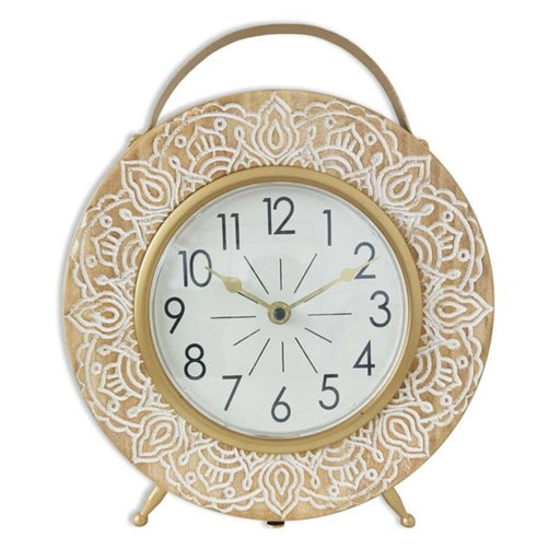 Horloge de table Versa Mandala Bois MDF 8,5 x 25,5 x 29,5 cm