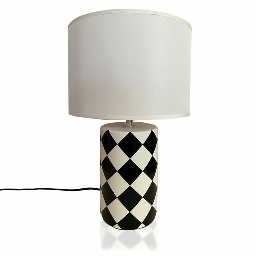 Lámpara de mesa Versa Niu Rombos Cerámica 20 x 38 cm