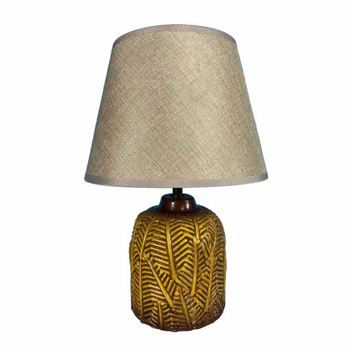 Lámpara de mesa Versa Hosto Amarillo Cerámica Textil (22,5 x 33 x 12,5 cm)