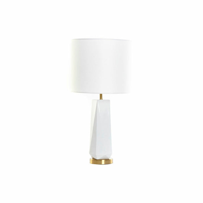 Lampe de bureau DKD Home Decor 8424001847242 33 x 33 x 67 cm Céramique Doré Métal Blanc 220 V 50 W