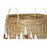 Set de basket DKD Home Decor Multicouleur Bambou Frange Boho 3 Pièces