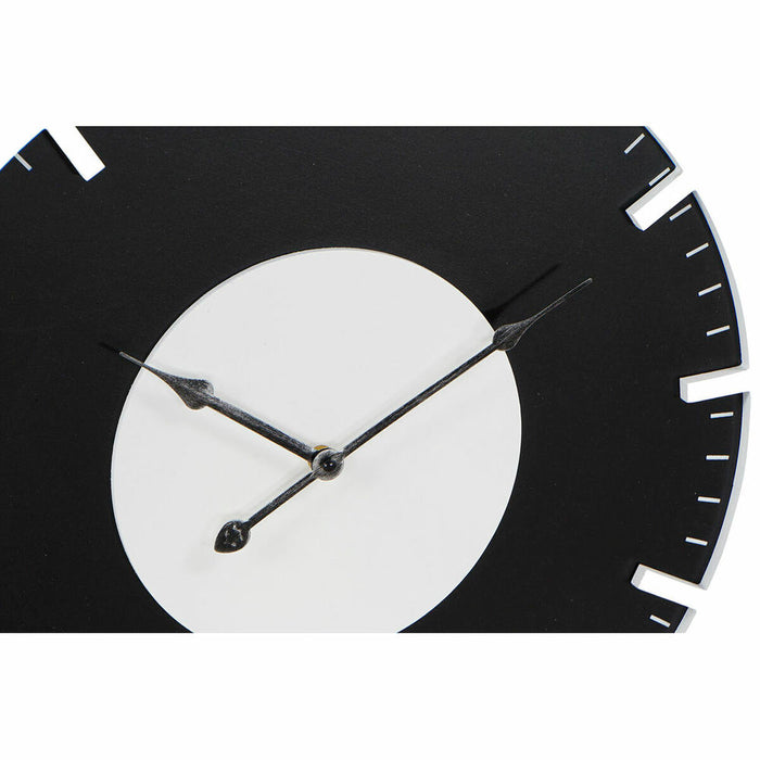 Horloge Murale DKD Home Decor 50 x 3,5 x 50 cm Noir Blanc Vintage Bois MDF (2 Unités)