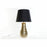 Lampe de bureau DKD Home Decor Noir Lin Cire Doré (38 x 38 x 65 cm)