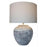 Lampe de bureau DKD Home Decor Blanc Gris Céramique Plastique Toile 50 W 220 V 42 x 42 x 60 cm