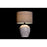 Lámpara de mesa DKD Home Decor Lienzo Cerámica Gris Blanco (38 x 38 x 58 cm)
