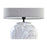 Lampe de bureau DKD Home Decor Toile Céramique Gris Blanc (38 x 38 x 58 cm)