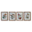 Painting DKD Home Decor 34 x 2 x 44 cm Cage Shabby Chic (4 Pieces)