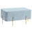 Banquette DKD Home Decor   Doré Métal Polyester Bleu ciel Éponge (91 x 46,5 x 42 cm)