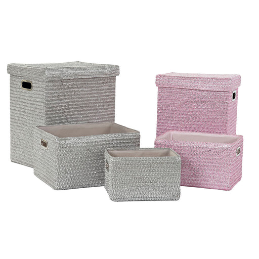 Set de basket DKD Home Decor polypropylène (42 x 33 x 50 cm) (5 pcs)