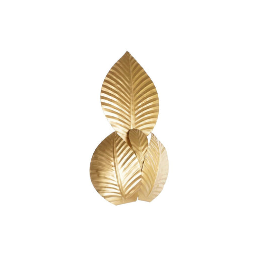 Wall Lamp DKD Home Decor Golden Metal 220 V 50 W Leaf of a plant (37 x 14 x 58 cm)