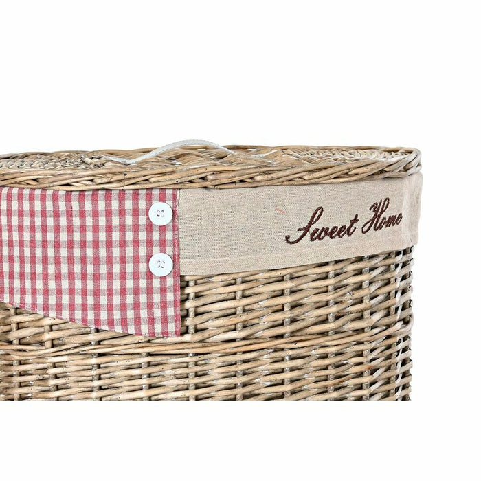 Set of Baskets DKD Home Decor Natural Polyester wicker (51 x 37 x 56 cm) (5 Pieces)