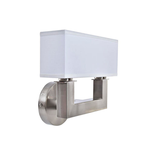 Wall Lamp DKD Home Decor Silver Metal Polyester White 220 V 40 W (25 x 14 x 24 cm)