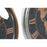 Reloj de Pared DKD Home Decor 46 x 6,5 x 46 cm Cristal Plateado Negro Dorado Marrón Hierro Mapamundi (2 Unidades)