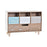 Jewelry box DKD Home Decor Wood Brown Turquoise 34 x 14 x 24 cm