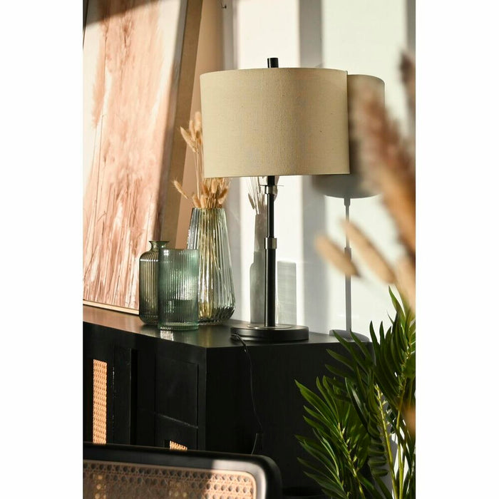 Lampe de bureau DKD Home Decor Noir Beige Métal 50 W 220 V 33 x 33 x 67 cm