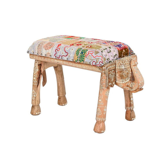 Bench DKD Home Decor Elephant Multicolour Mango wood 65 x 31,7 x 38 cm