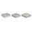 Box for Infusions DKD Home Decor 24,5 x 24,5 x 6 cm Crystal Beige Metal Terracotta White Green Light brown 3 Pieces MDF Wood