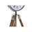 Horloge de table DKD Home Decor 22 x 40 x 80 cm Naturel Argenté Aluminium Tripode Bois de manguier Traditionnel