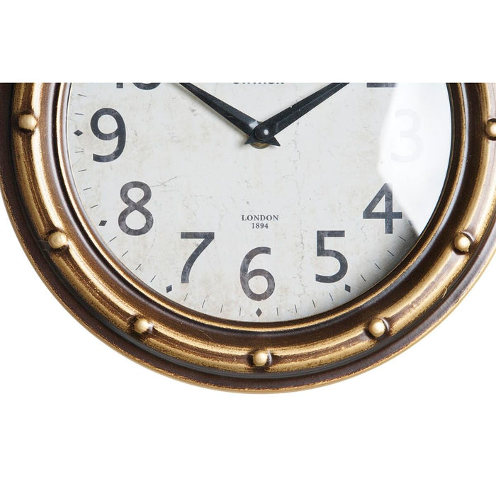 Horloge Murale DKD Home Decor 28,5 x 8 x 50 cm Verre Fer Vintage (2 Unités)