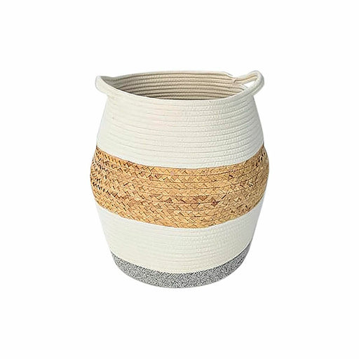 Cesta DKD Home Decor Natural 30 x 30 x 40 cm Blanco Fibra natural