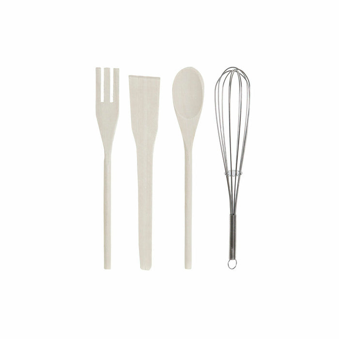 Set of Kitchen Utensils DKD Home Decor Rubber wood Stoneware 10 x 10 x 14 cm (3 Units)