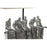 Lámpara de mesa DKD Home Decor 36 x 21,5 x 43 cm Plateado Beige Metal Resina 220 V 50 W