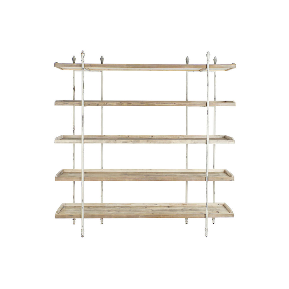 Estantería DKD Home Decor Blanco Natural Metal Abeto Madera de abeto 40 % Metal 190 x 40 x 200 cm