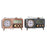 Horloge de table DKD Home Decor 33 x 11,5 x 26 cm Gris Cuivre Fer Vintage (2 Unités)
