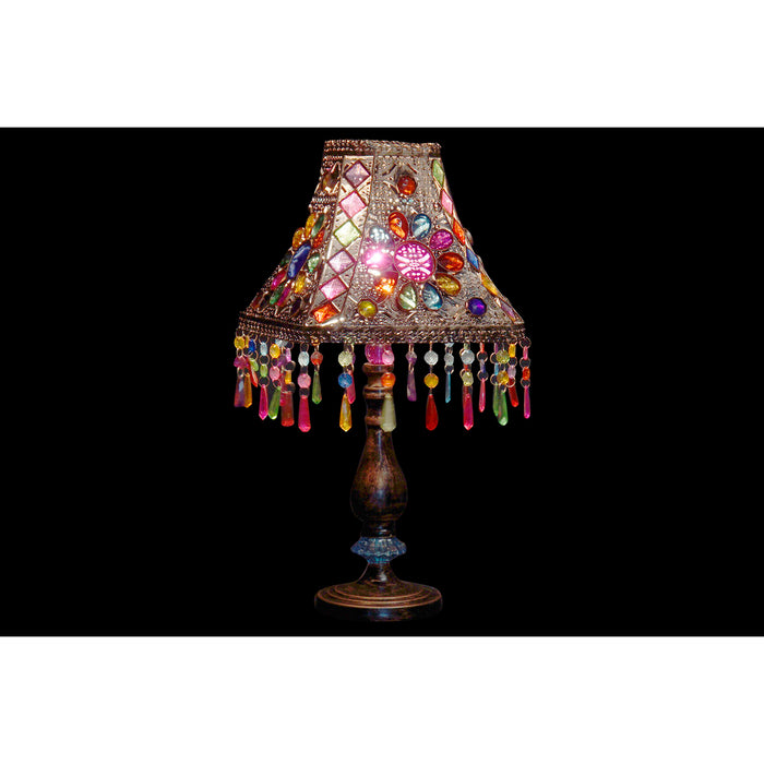 Lampe de bureau DKD Home Decor Métal Cuivre Multicouleur 40 W 25 x 25 x 51 cm