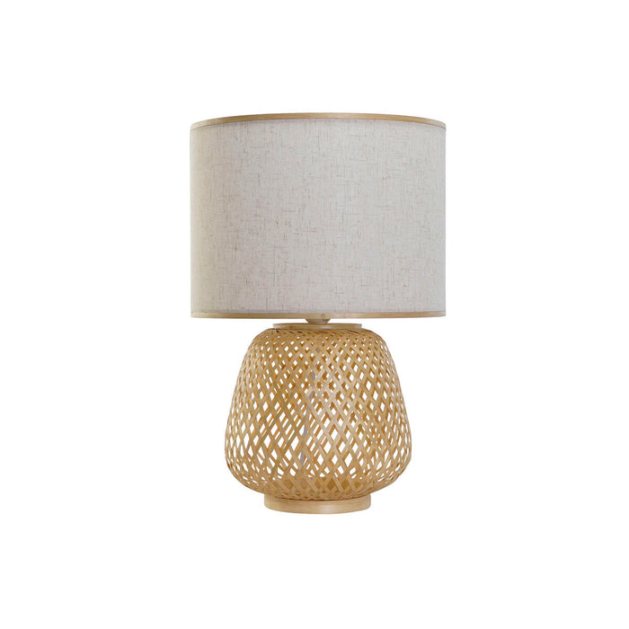 Lampe de bureau DKD Home Decor Marron Naturel Bambou 50 W 220 V 32 x 32 x 49 cm
