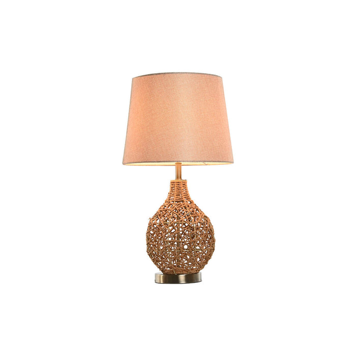 Desk lamp Home ESPRIT Brown Beige Golden Natural 50 W 220 V 33 x 33 x 60 cm