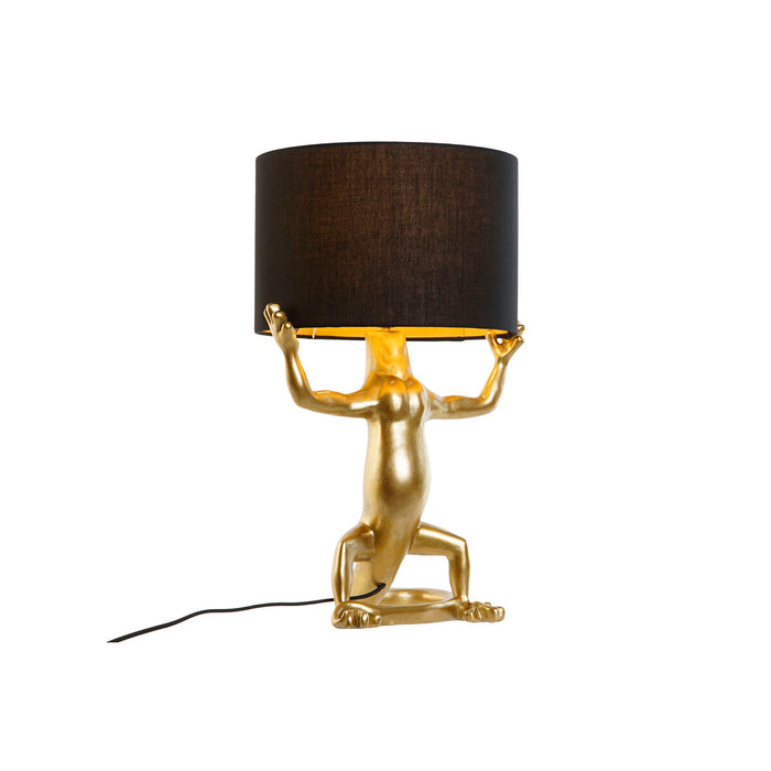 Lampe de bureau Home ESPRIT Noir Doré Résine 50 W 220 V 31 x 28 x 50 cm (2 Unités)