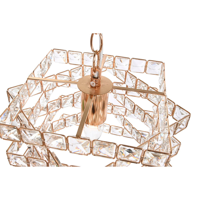 Ceiling Light Home ESPRIT Transparent Golden Metal Crystal 30 x 30 x 26 cm