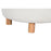 Banqueta Home ESPRIT Blanco Poliéster Madera de caucho Madera MDF 48 x 48 x 43 cm