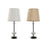 Lámpara de mesa Home ESPRIT Blanco Beige Metal Porcelana 25 W 220 V 20 x 20 x 44 cm (2 Unidades)