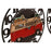 Horloge Murale Home ESPRIT Jaune Rouge Métal Vintage 34 x 33,5 x 32,5 cm (2 Unités)