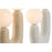 Lampe de bureau Home ESPRIT Blanc Beige Céramique Verre 220 V 20 x 11 x 31 cm (2 Unités)