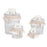 Laundry basket Home ESPRIT White Beige wicker Shabby Chic 45 x 45 x 68 cm 4 Pieces