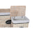Laundry basket Home ESPRIT White Brown Black Grey Natural wicker Shabby Chic 47 x 35 x 55 cm 5 Pieces
